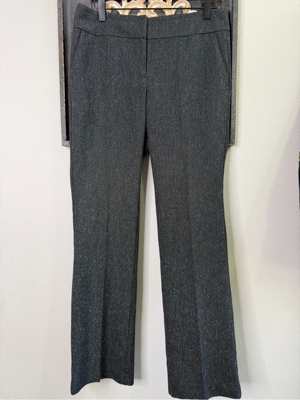 Ann Taylor Factory Petite Dark Charcoal Dress Pants - Tailored Straight Leg